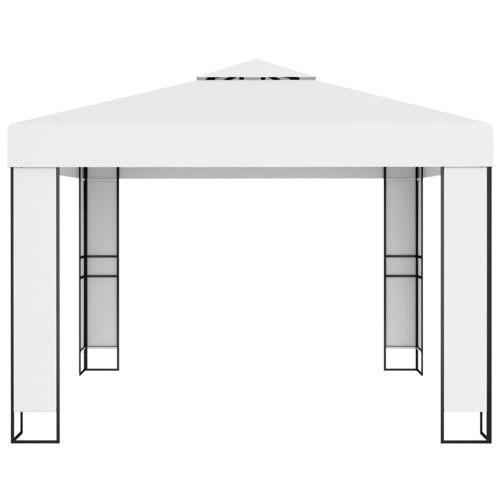 vidaXL Gazebo with Double Roof 9.8'x9.8' White