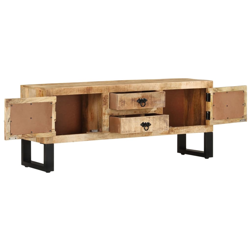 vidaXL TV Cabinet 43.3"x11.8"x17.7" Rough Mango Wood