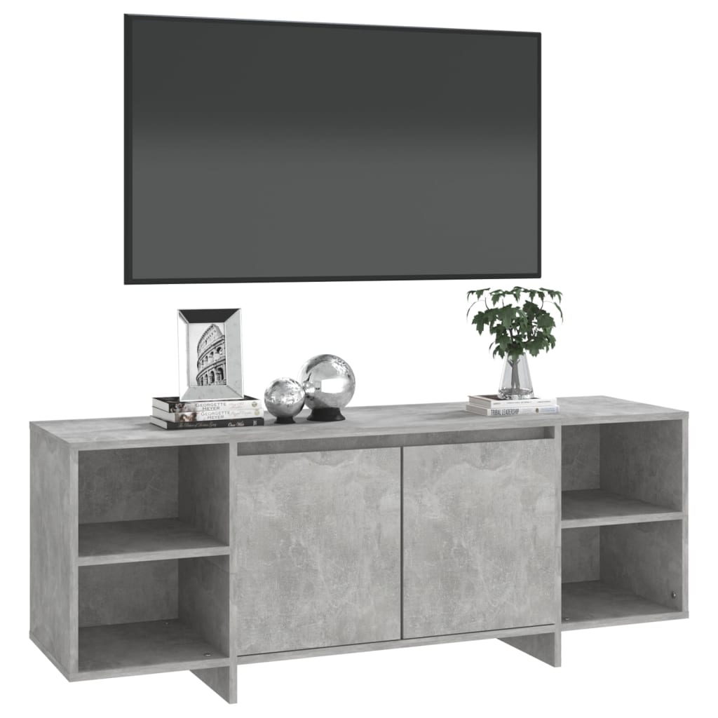 vidaXL TV Cabinet Concrete Gray 51.2"x13.8"x19.7" Engineered Wood