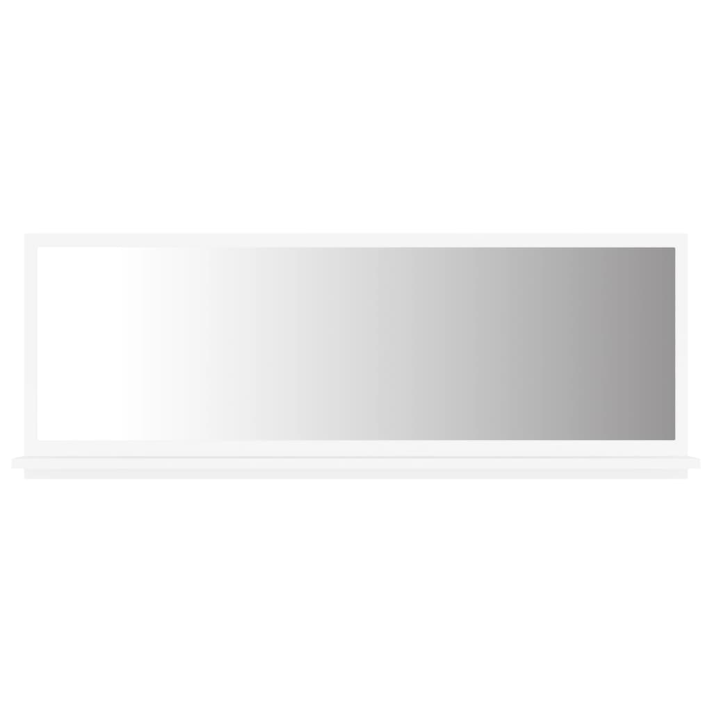 vidaXL Bathroom Mirror White 39.4"x4.1"x14.6" Engineered Wood