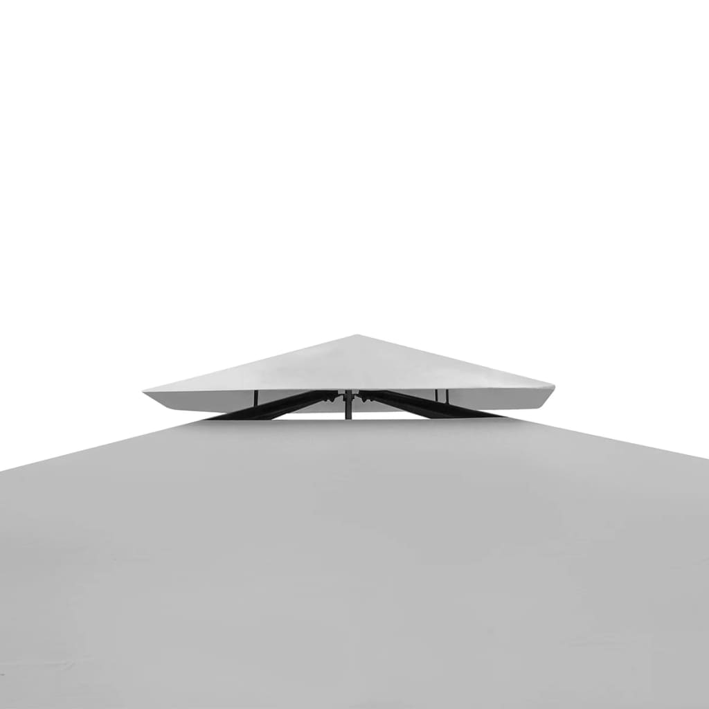 vidaXL Poly Rattan Gazebo with Cream White Roof 10' X 10'