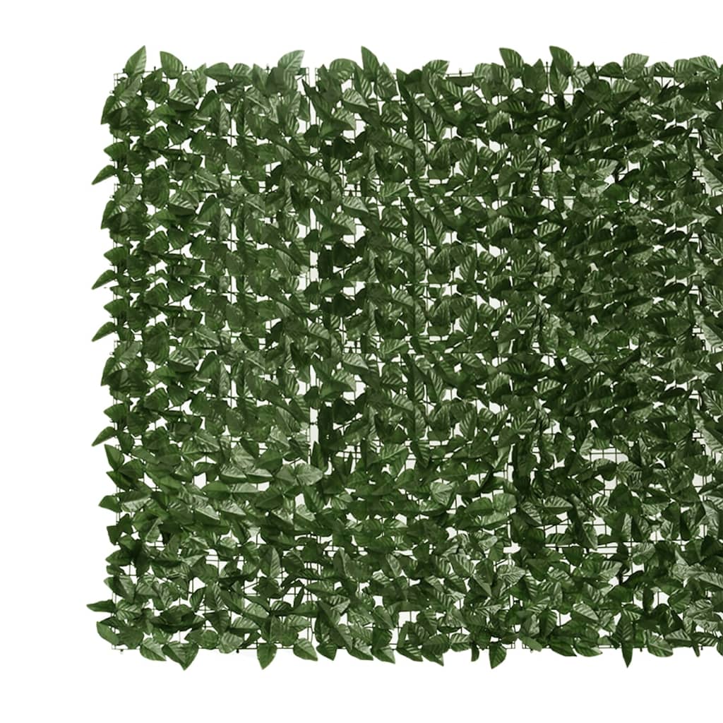 vidaXL Balcony Screen with Dark Green Leaves 118.1"x59.1"