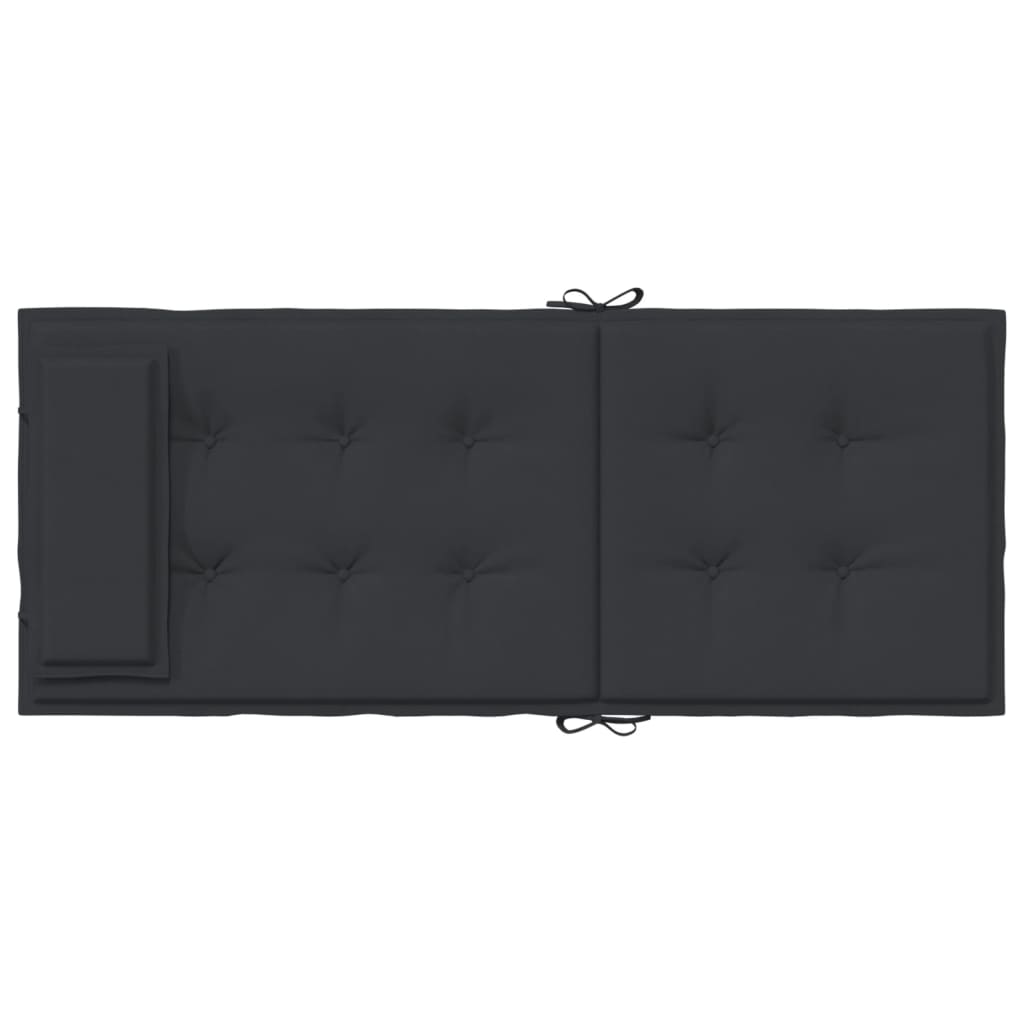 vidaXL Highback Chair Cushions 4 pcs Black Oxford Fabric