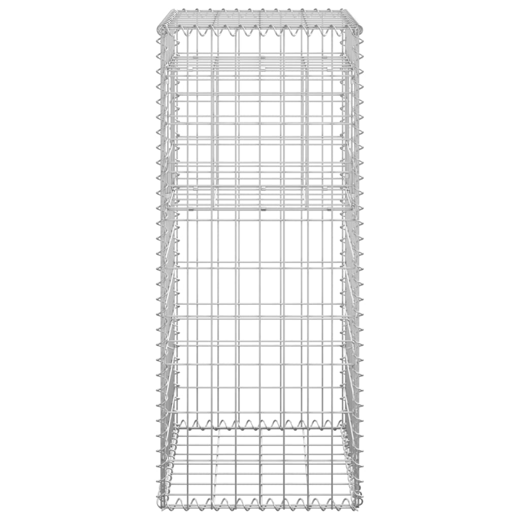 vidaXL Gabion Basket Post 15.7"x15.7"x39.4" Iron