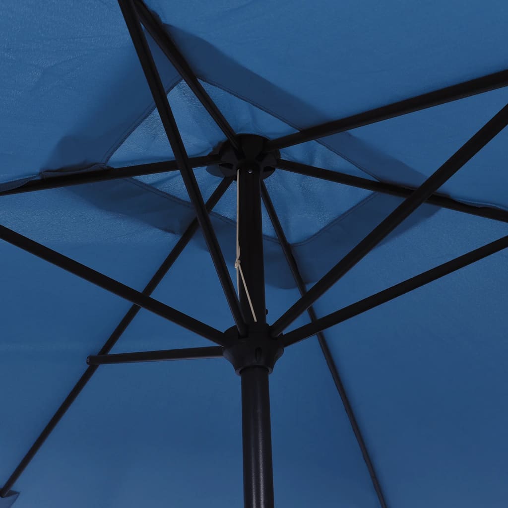 vidaXL Outdoor Parasol with Metal Pole 118"x78.7" Azure