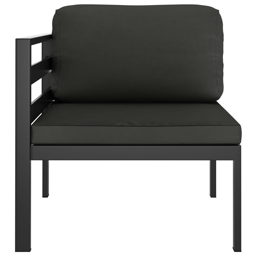 vidaXL 8 Piece Patio Lounge Set with Cushions Aluminum Anthracite