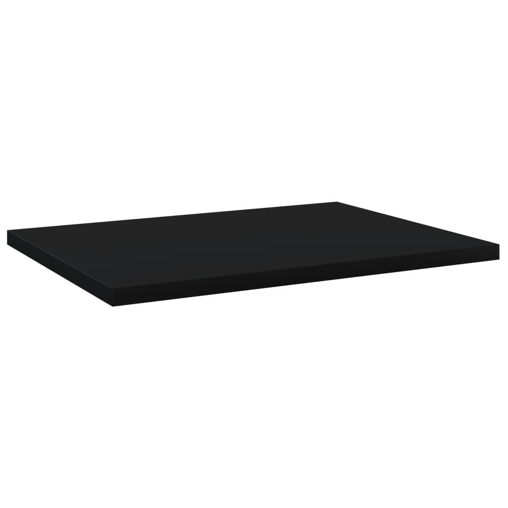 vidaXL Bookshelf Boards 4 pcs Black 15.7"x11.8"x0.6" Chipboard