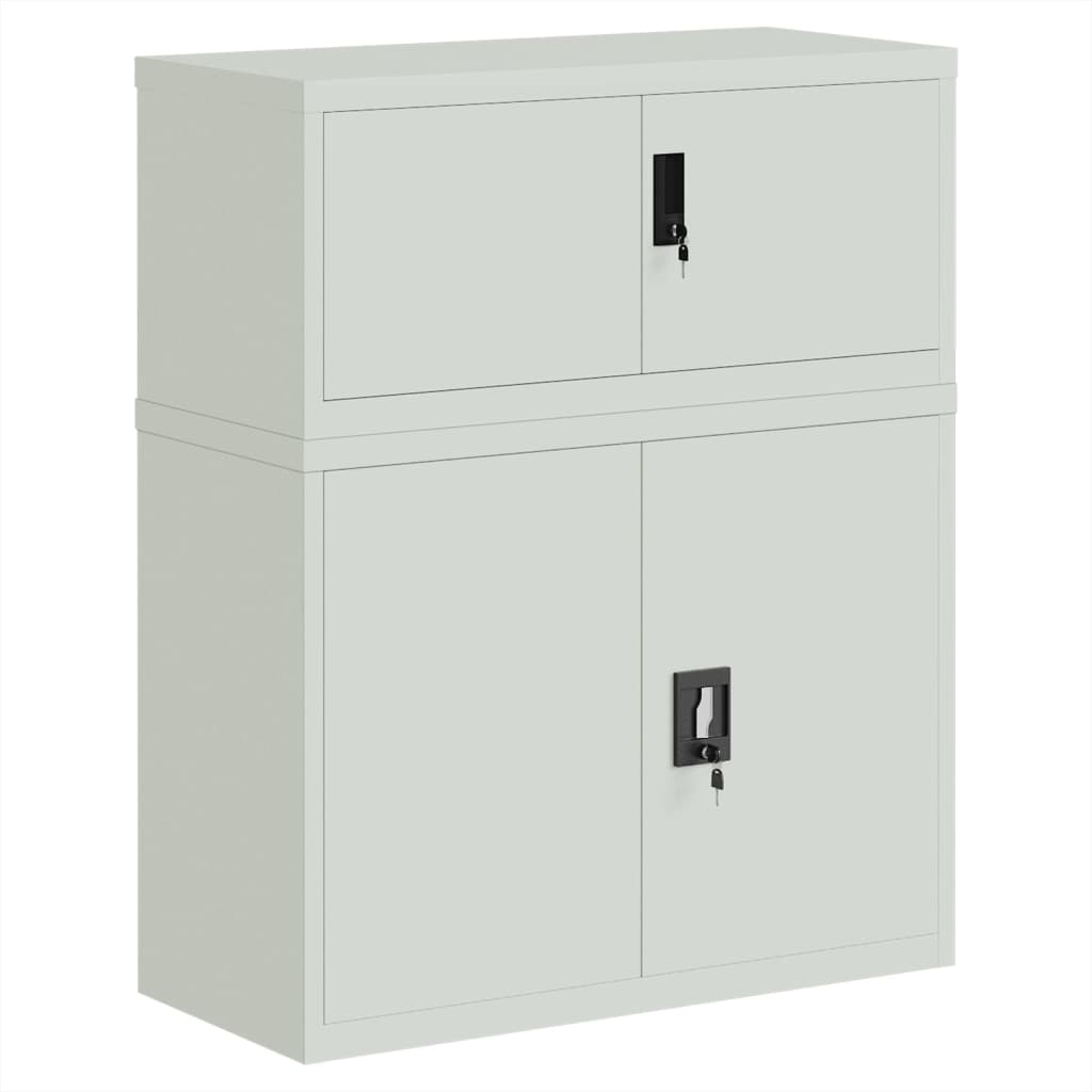 vidaXL File Cabinet Light Gray 35.4"x15.7"x43.3" Steel