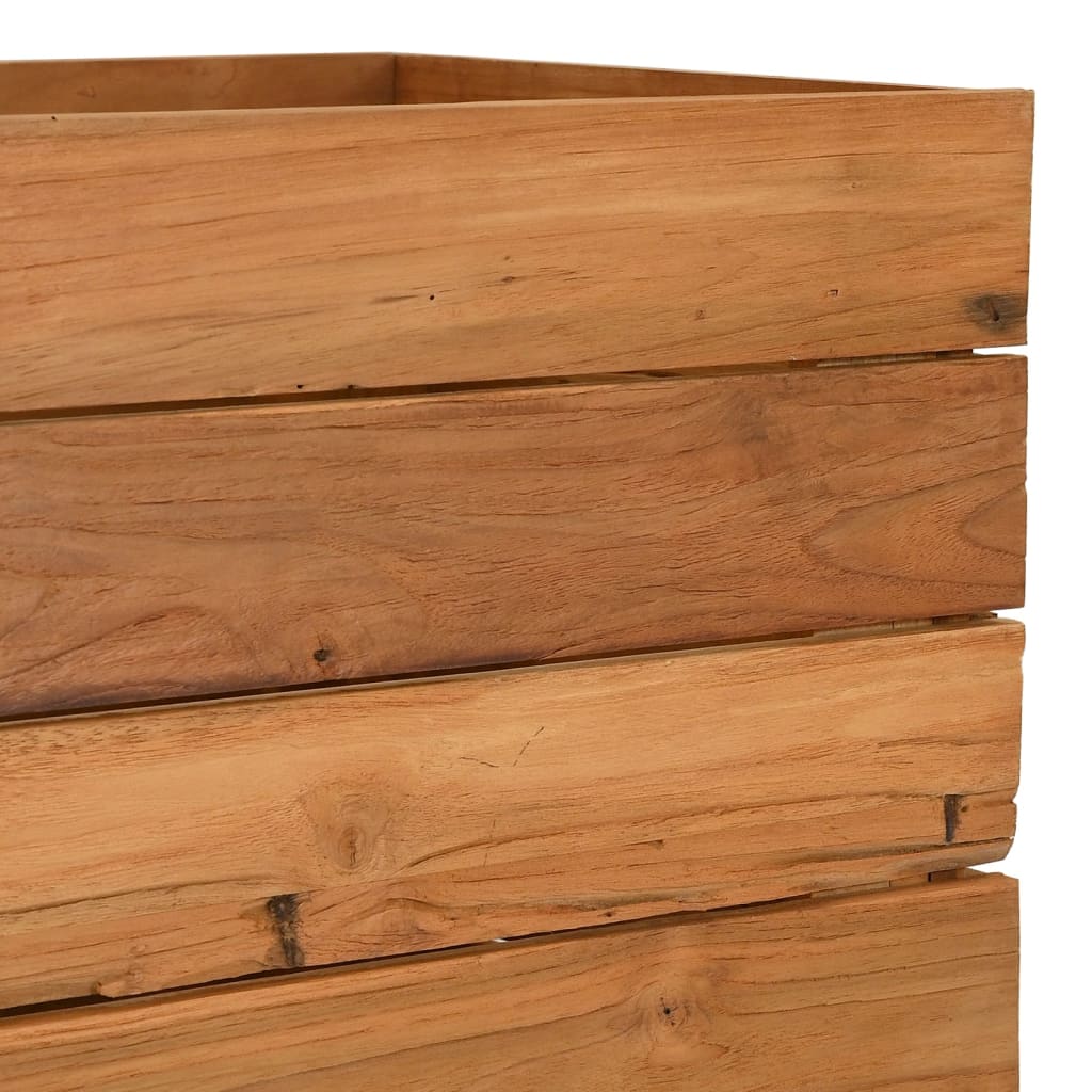 vidaXL Raised Bed 19.7"x15.7"x28.3" Recycled Teak Wood and Steel
