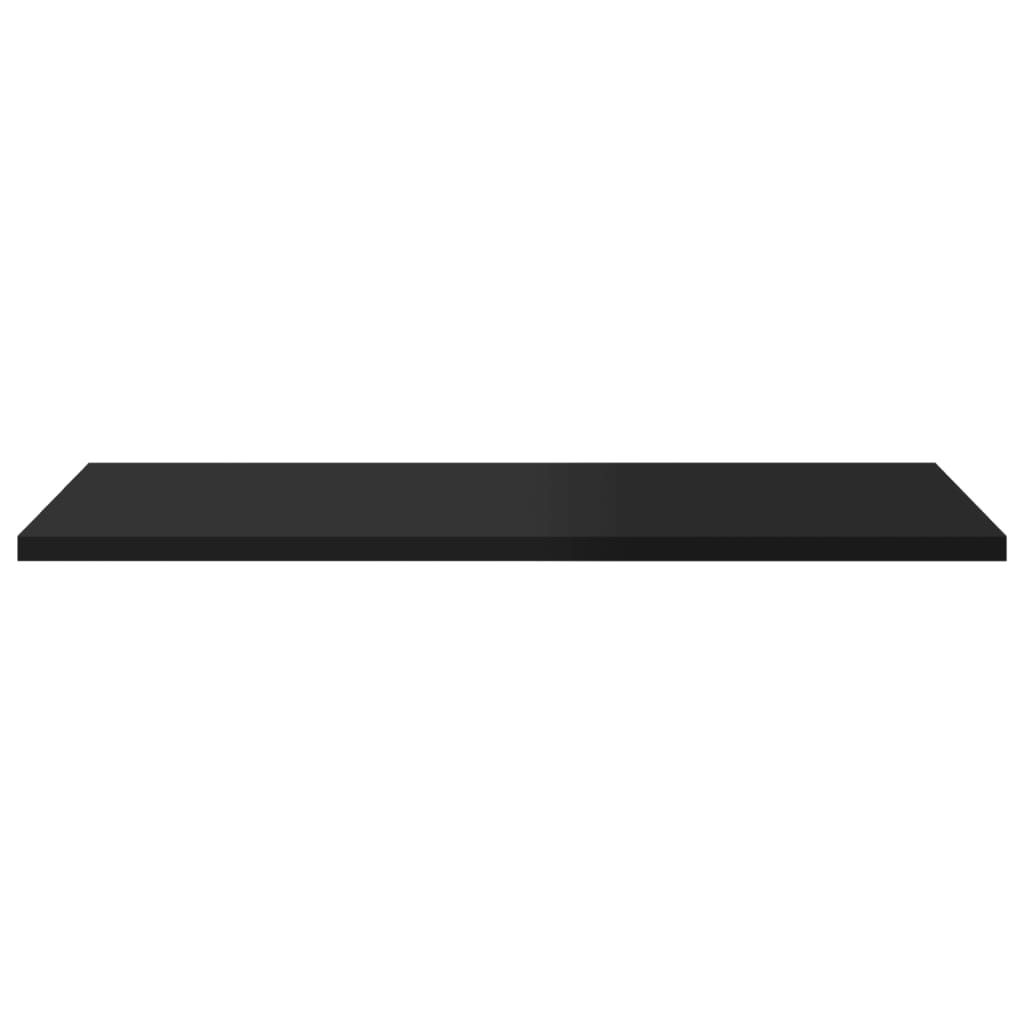 vidaXL Bookshelf Boards 4 pcs High Gloss Black 23.6"x15.7"x0.6" Engineered Wood