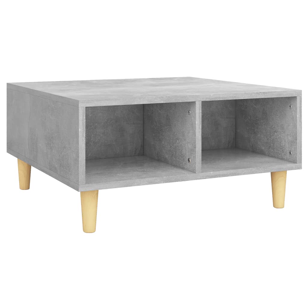 vidaXL Coffee Table Concrete Gray 23.6"x23.6"x11.8" Engineered Wood