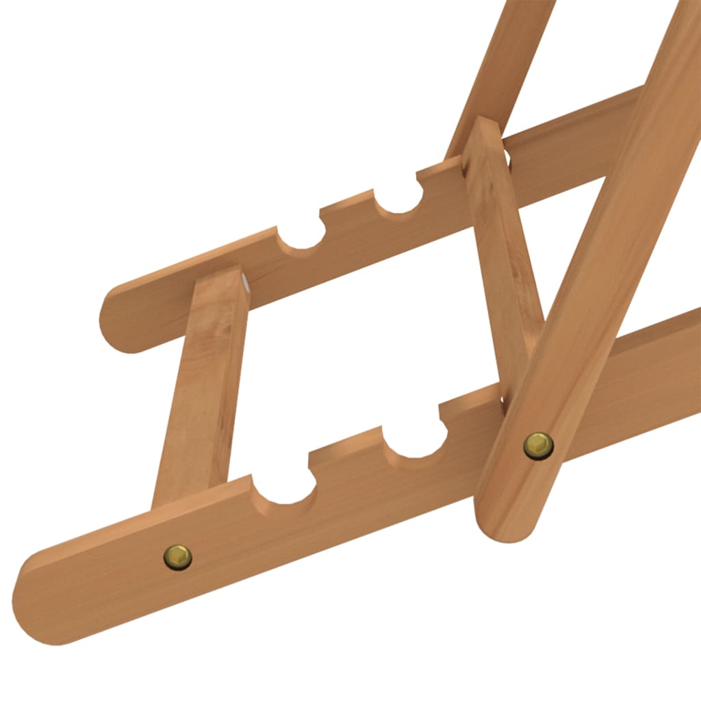 vidaXL Folding Beach Chair Solid Wood Teak Cream