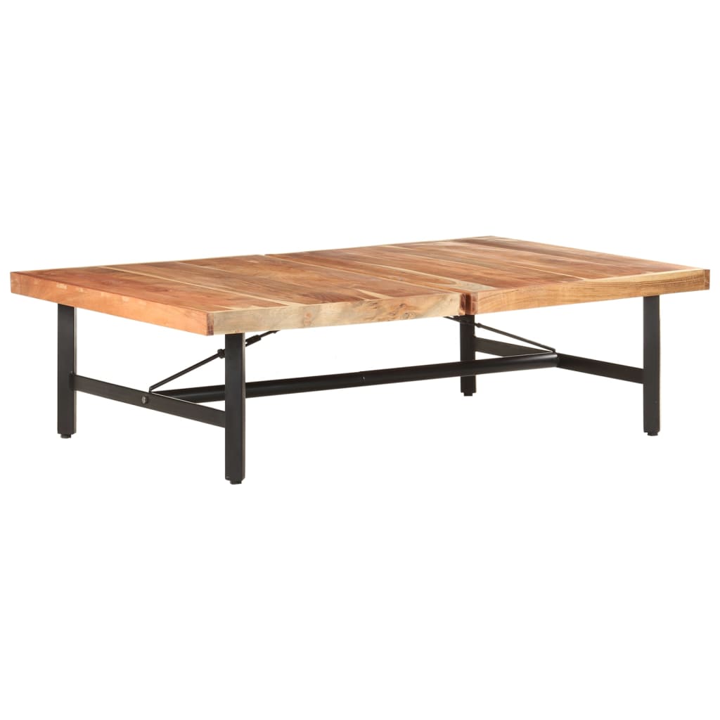 vidaXL Coffee Table 55.9"x35.4"x16.5" Solid Acacia Wood