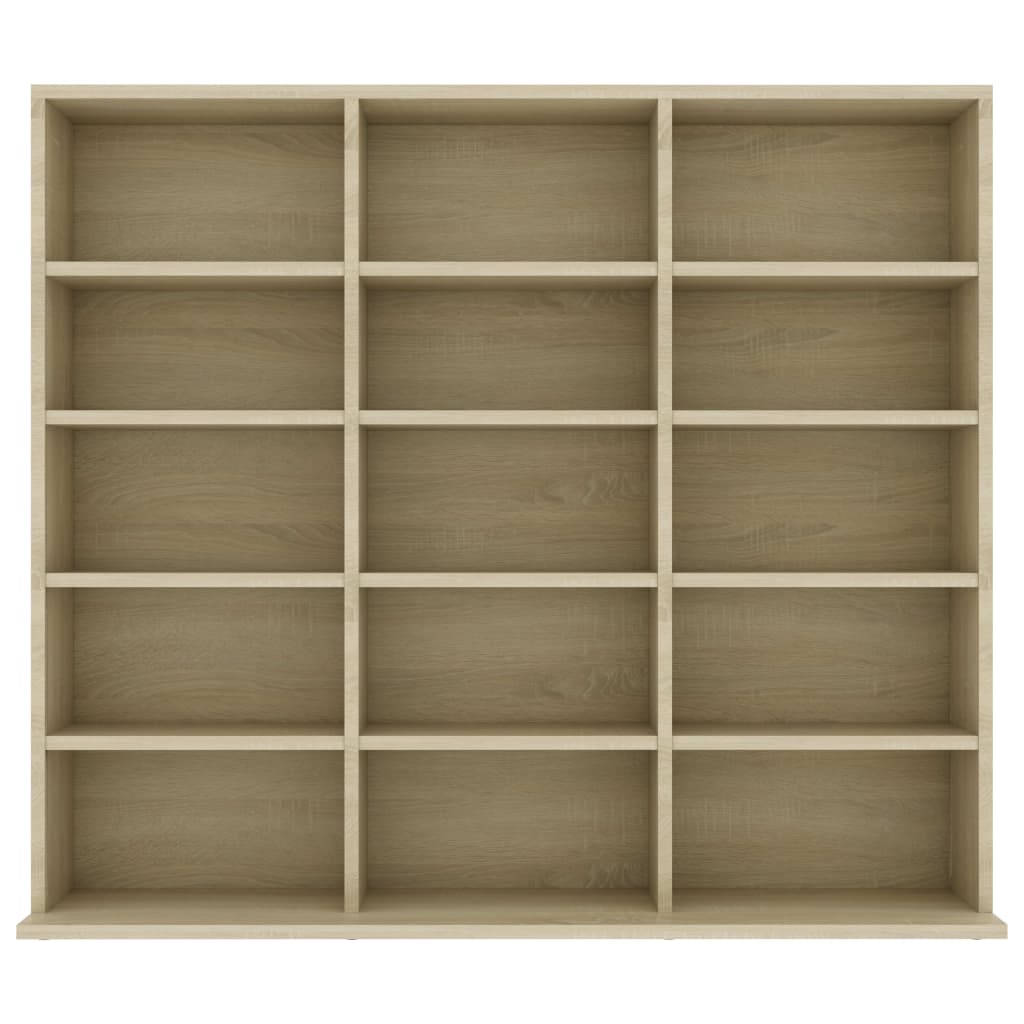 vidaXL CD Cabinet Sonoma Oak 40.2"x9.1"x35.2" Engineered Wood