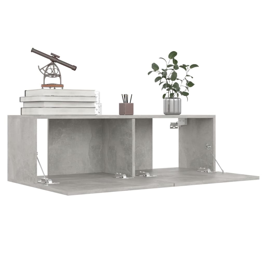 vidaXL 4 Piece TV Stand Set Concrete Gray Engineered Wood