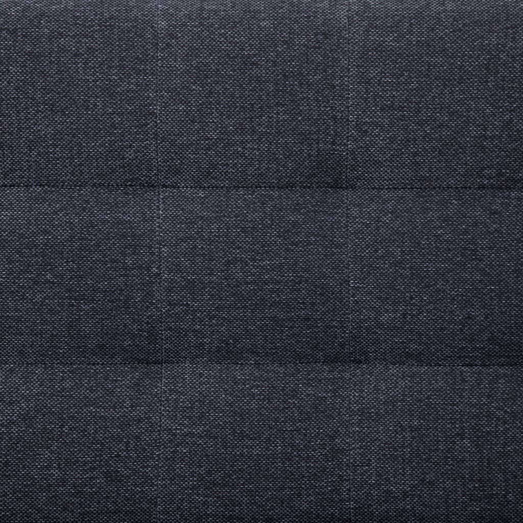 vidaXL L-shaped Sofa Bed Dark Gray Polyester
