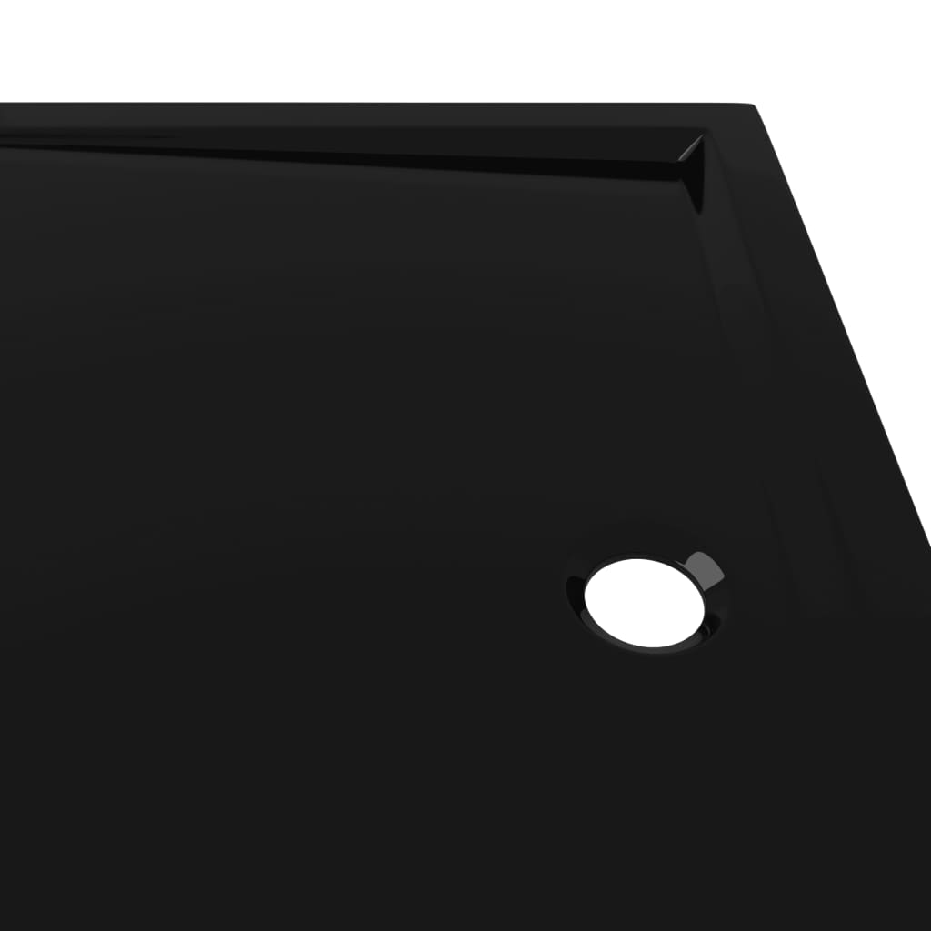 vidaXL Rectangular ABS Shower Base Tray Black 27.6"x39.4"