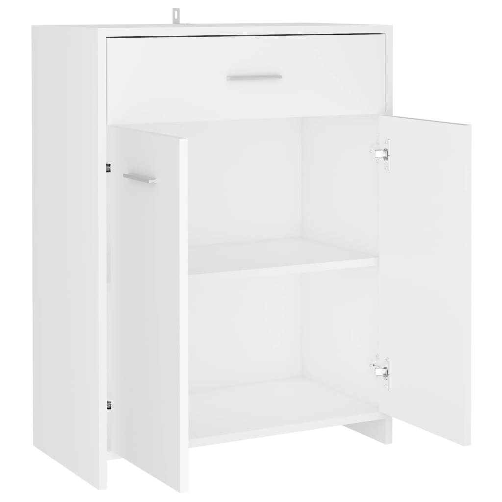 vidaXL Bathroom Cabinet White 23.6"x13"x31.5" Engineered Wood