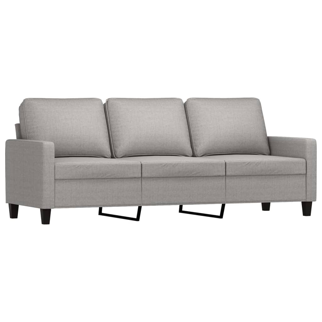 vidaXL 4 Piece Sofa Set with Cushions Light Gray Fabric