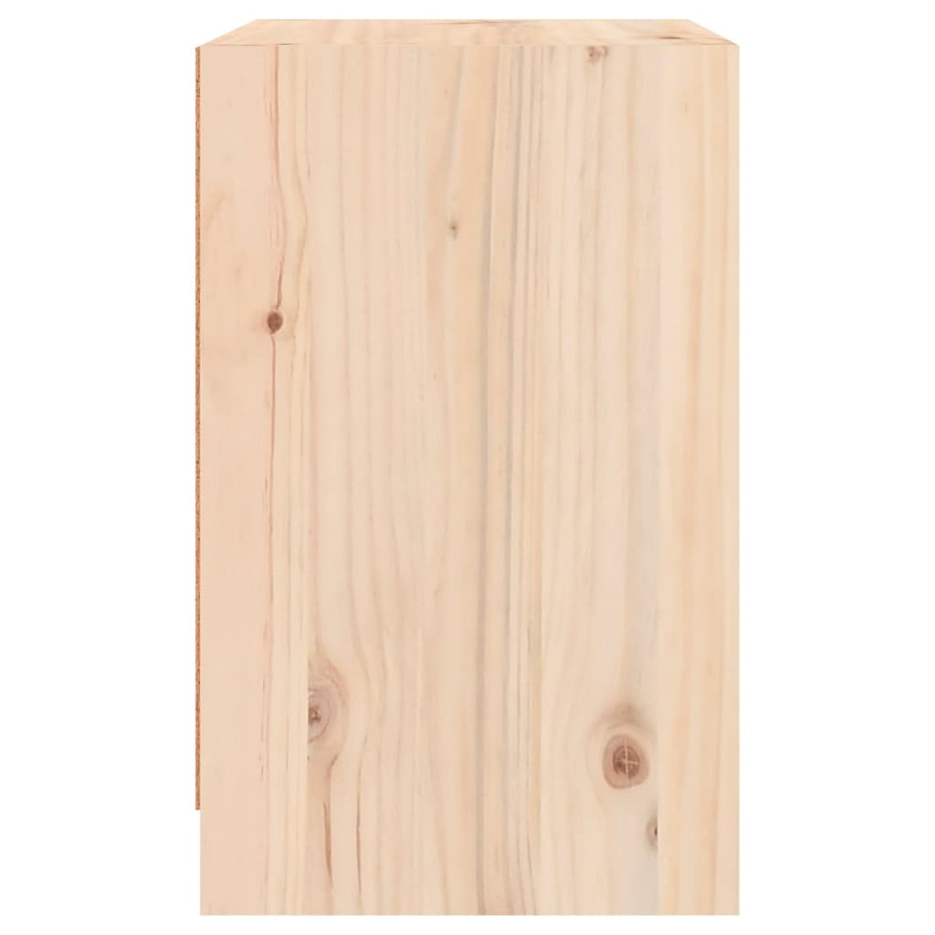 vidaXL Bedside Cabinet 15.7"x12.2"x19.7" Solid Wood Pine
