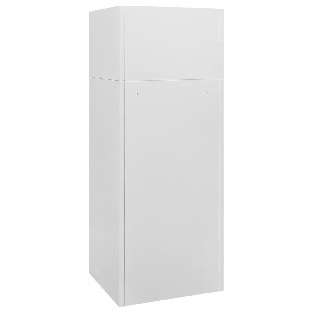 vidaXL Saddle Cabinet Light Gray 20.9"x20.9"x55.1" Steel