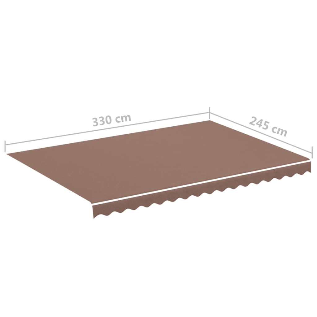 vidaXL Replacement Fabric for Awning Brown 11.5'x8.2'