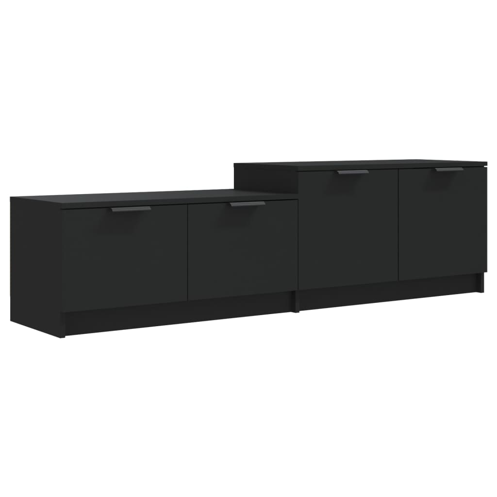 vidaXL TV Stand Black 62.4"x14.2"x17.7" Engineered Wood