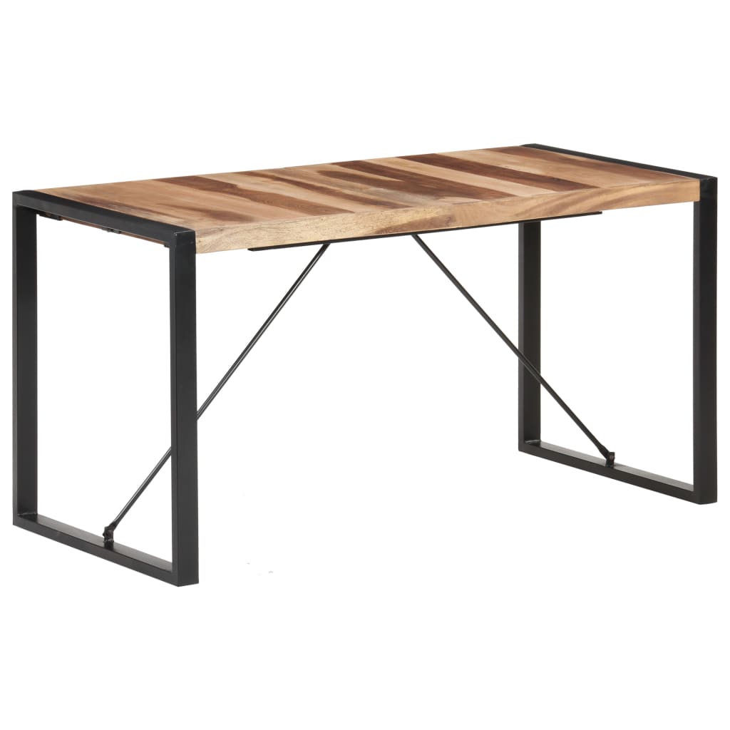vidaXL Dining Table 55.1"x27.6"x29.5" Solid Wood with Sheesham Finish