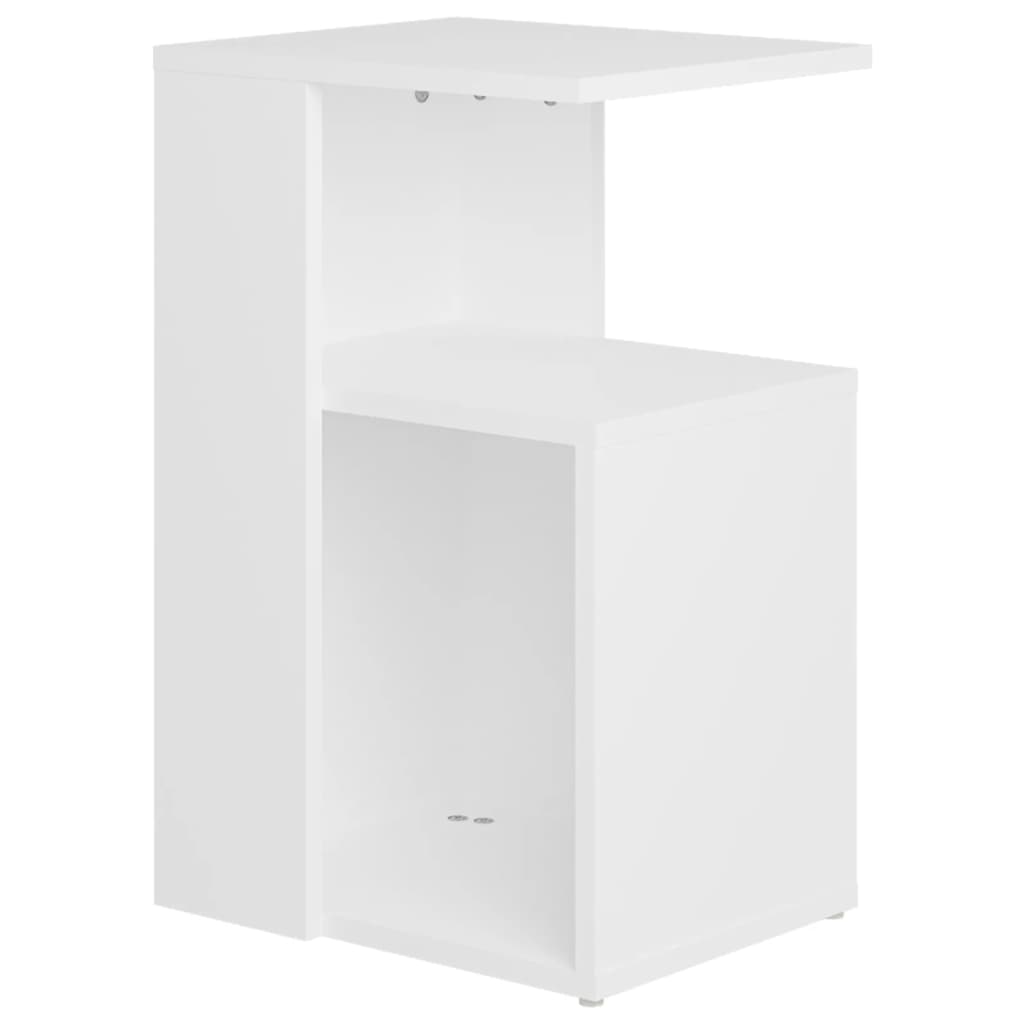 vidaXL Side Table White 14.2"x11.8"x22" Engineered Wood