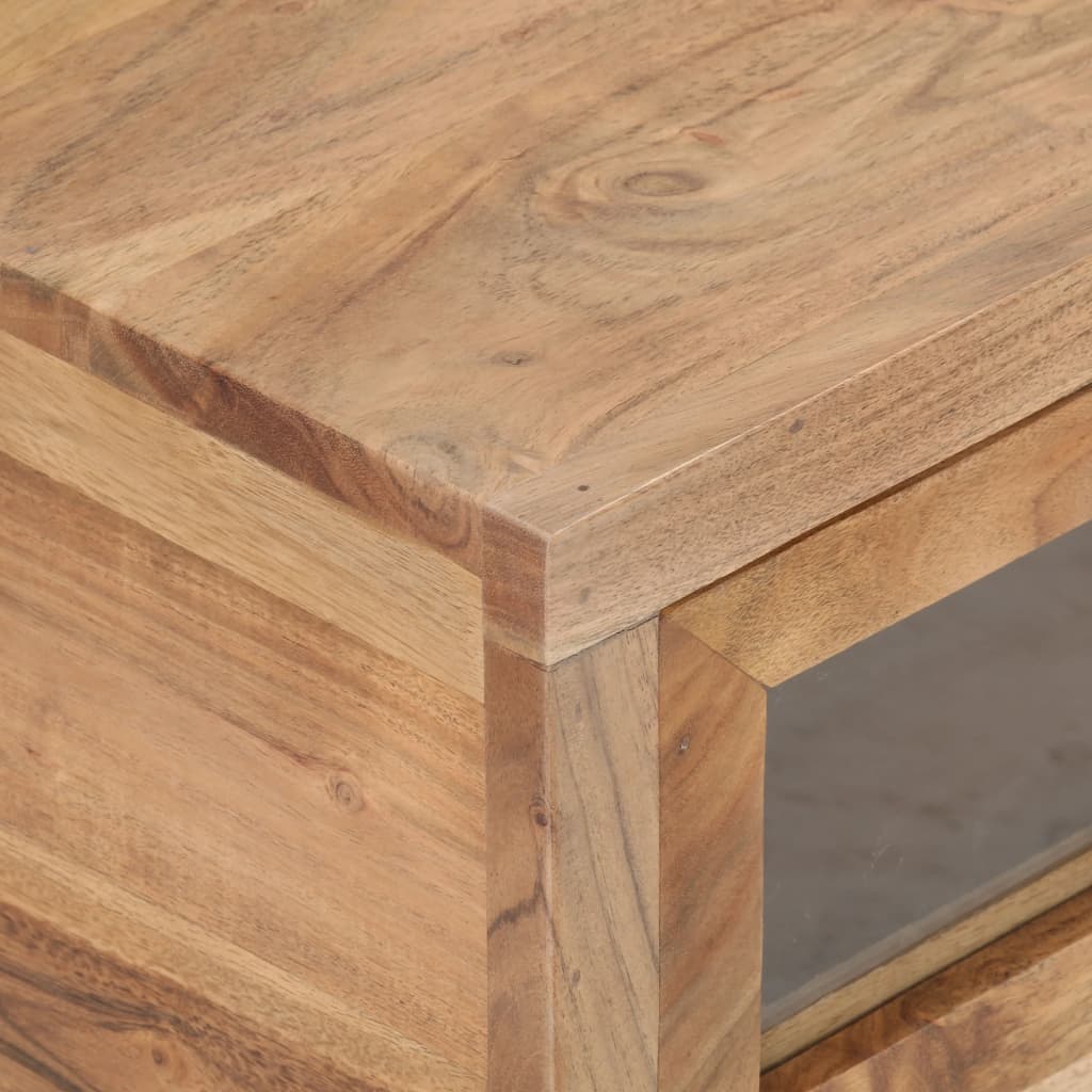 vidaXL Coffee Table 35.4"x23.6"x15.7" Solid Acacia Wood
