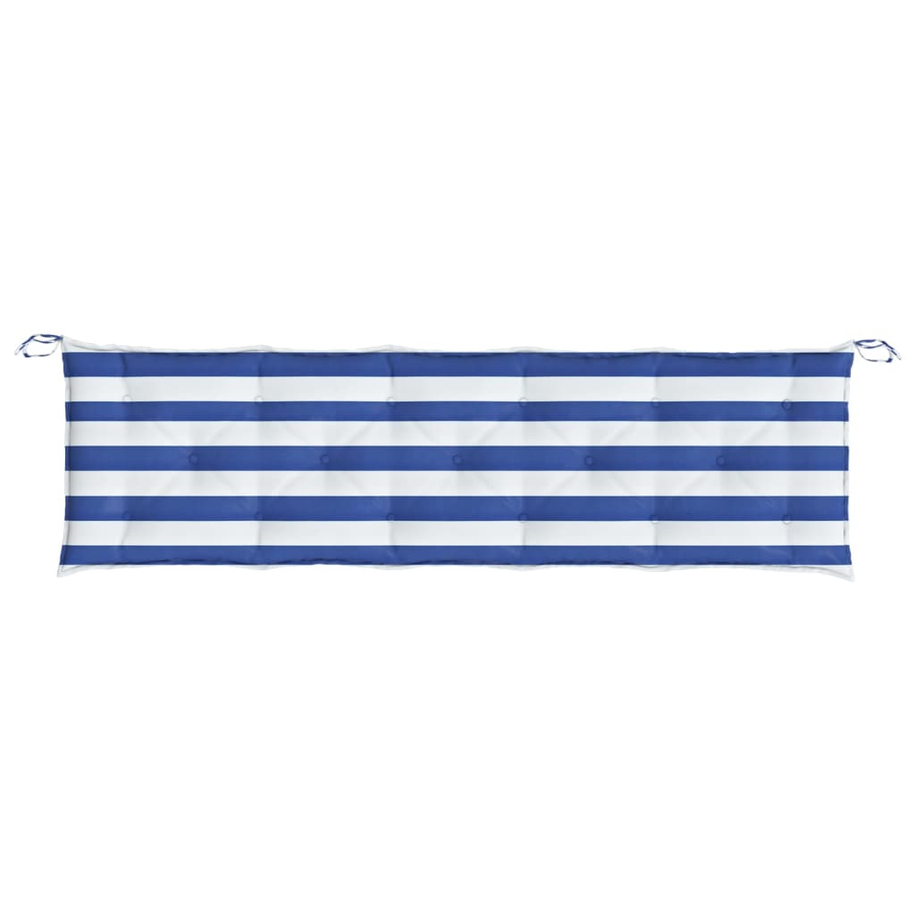 vidaXL Garden Bench Cushion Blue&White Stripe 70.9"x19.7"x2.8" Oxford Fabric