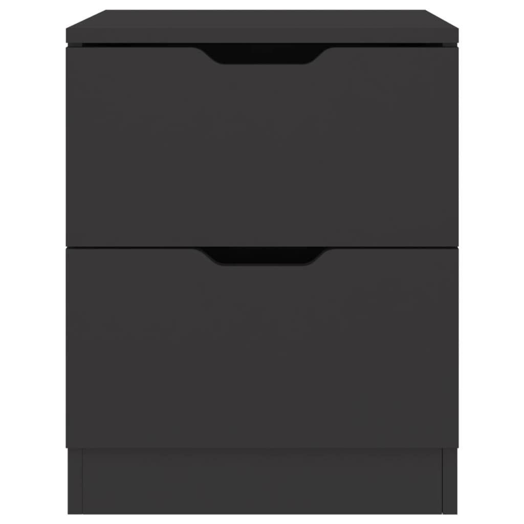 vidaXL Side Cabinets 2 pcs Black 15.7"x15.7"x19.7" Engineered Wood