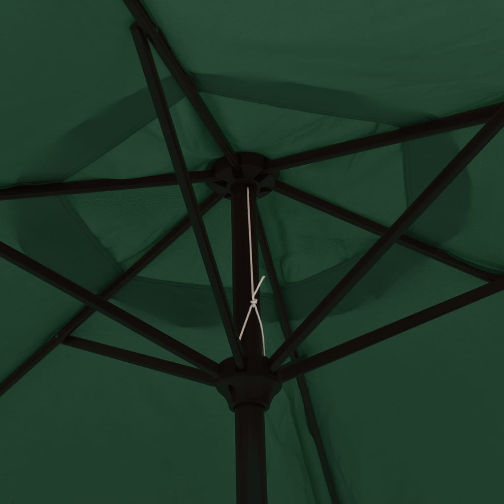 vidaXL Parasol Green 9.8' Steel Pole