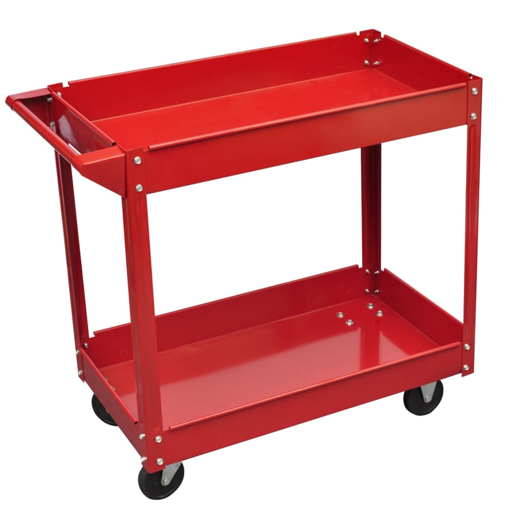 vidaXL Workshop Tool Trolley 220.5 lb Red