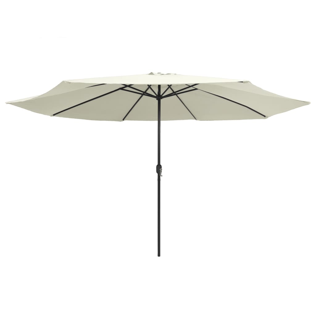 vidaXL Outdoor Parasol with Metal Pole 157.5" Sand White