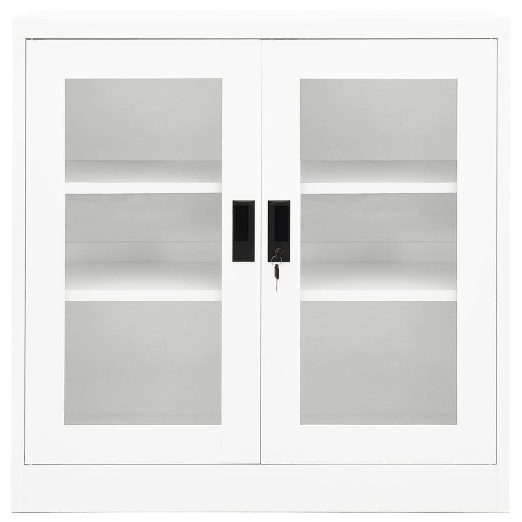 vidaXL Office Cabinet White 35.4"x15.7"x35.4" Steel