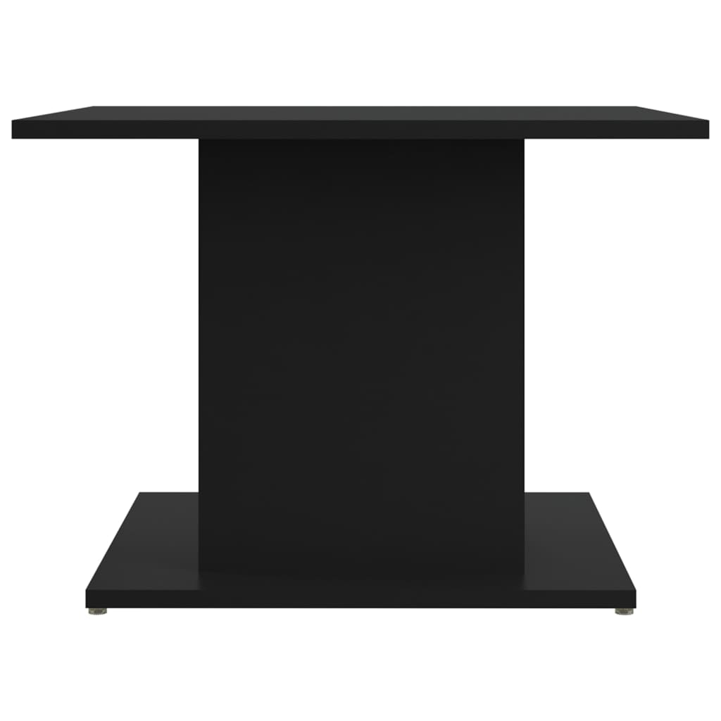 vidaXL Coffee Table Black 21.9"x21.9"x15.7" Engineered Wood