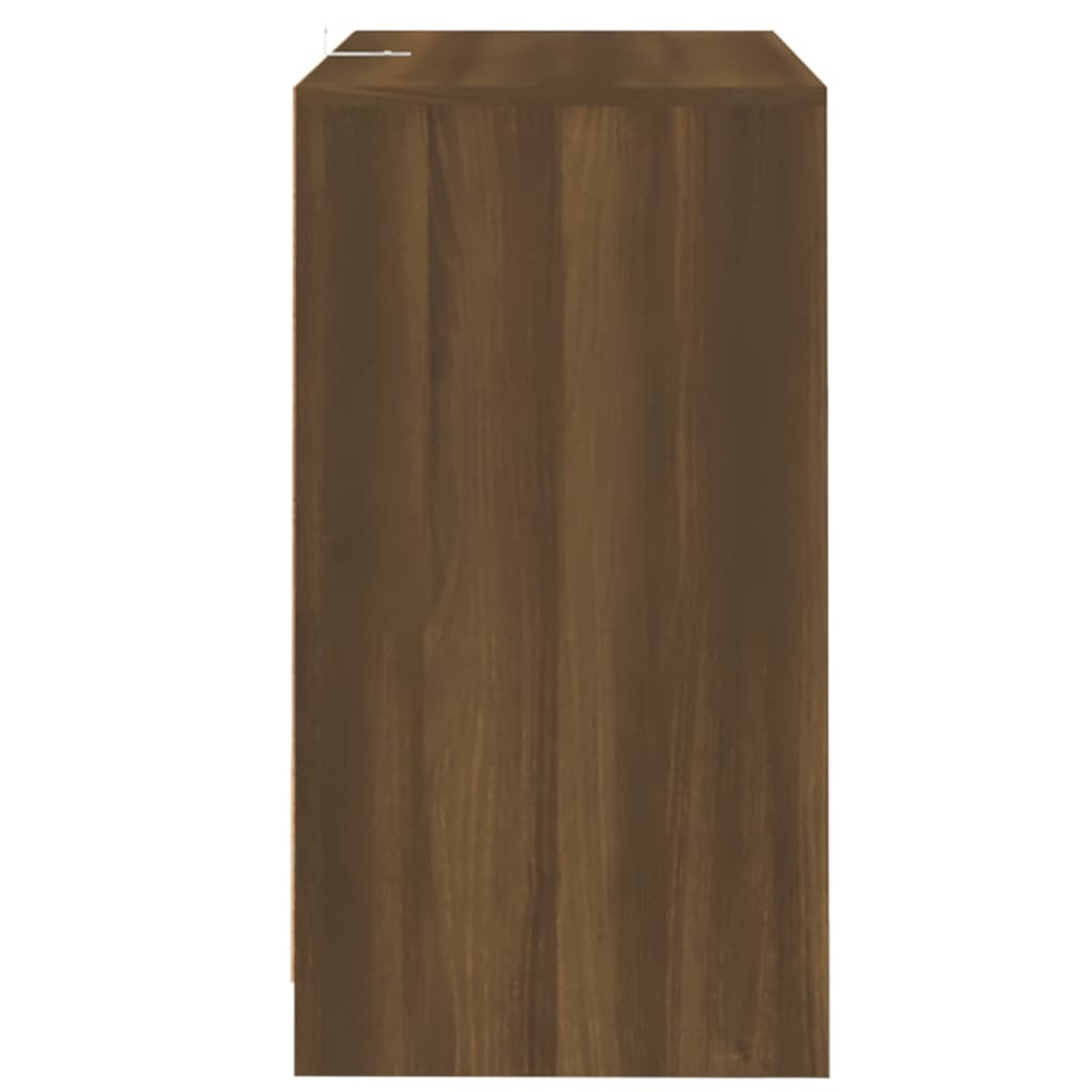 vidaXL Sideboards 2 pcs Brown Oak 27.6"x16.1"x29.5" Engineered Wood