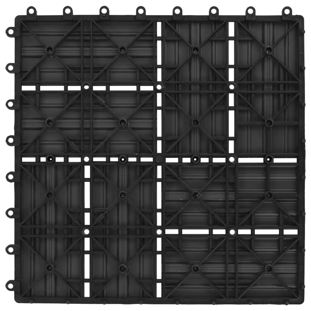 vidaXL 22 pcs Decking Tiles 11.8"x11.8" 2 sqm WPC Black