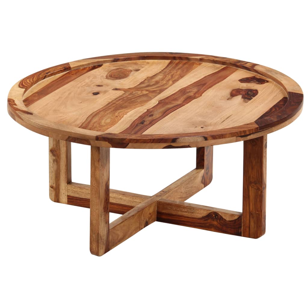 vidaXL Coffee Table 31.5"x13.8" Solid Sheesham Wood