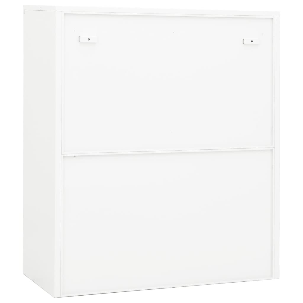 vidaXL Office Cabinet White 35.4"x15.7"x41.3" Steel