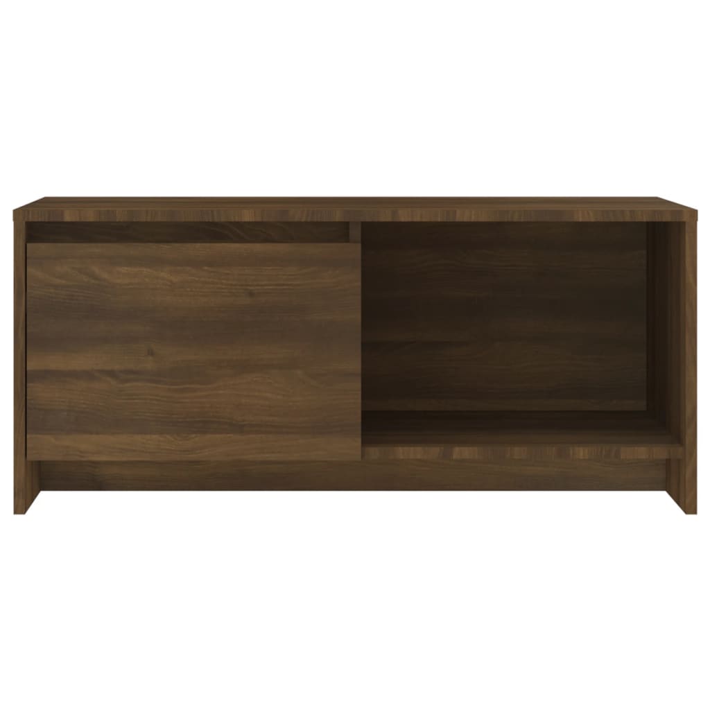 vidaXL TV Cabinet Brown Oak 35.4"x13.8"x15.7" Engineered Wood