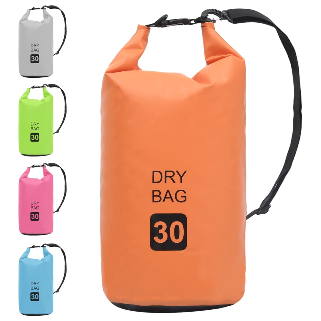 vidaXL Dry Bag Orange 7.9 gal PVC