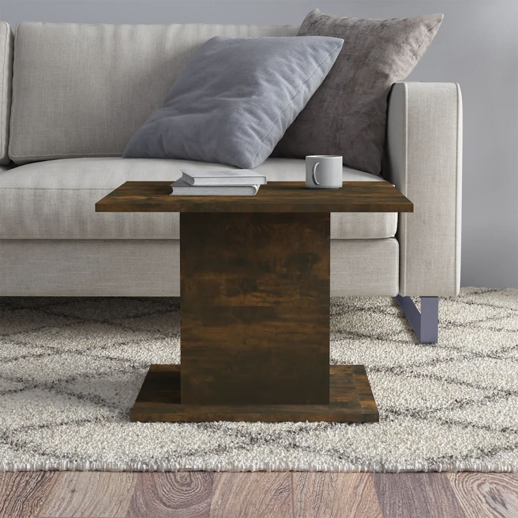 vidaXL Coffee Table Smoked Oak 21.9"x21.9"x15.7" Engineered Wood