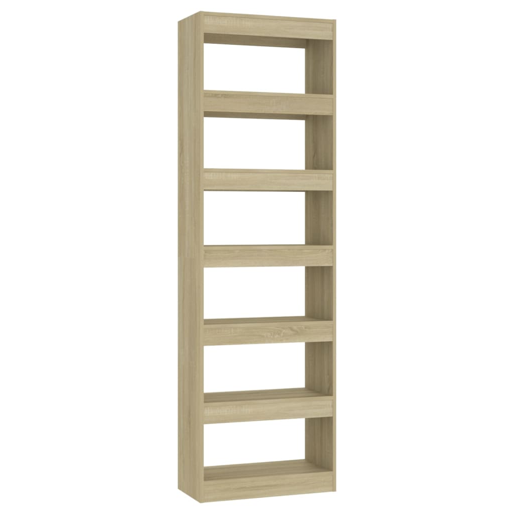 vidaXL Book Cabinet/Room Divider Sonoma Oak 23.6"x11.8"x78"