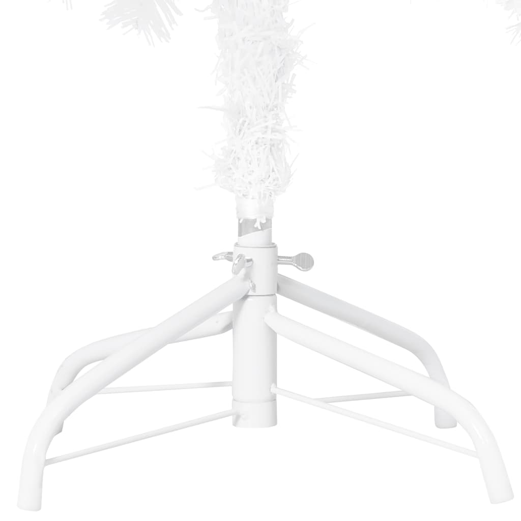 vidaXL Artificial Christmas Tree with LEDs&Ball Set White 47.2" PVC