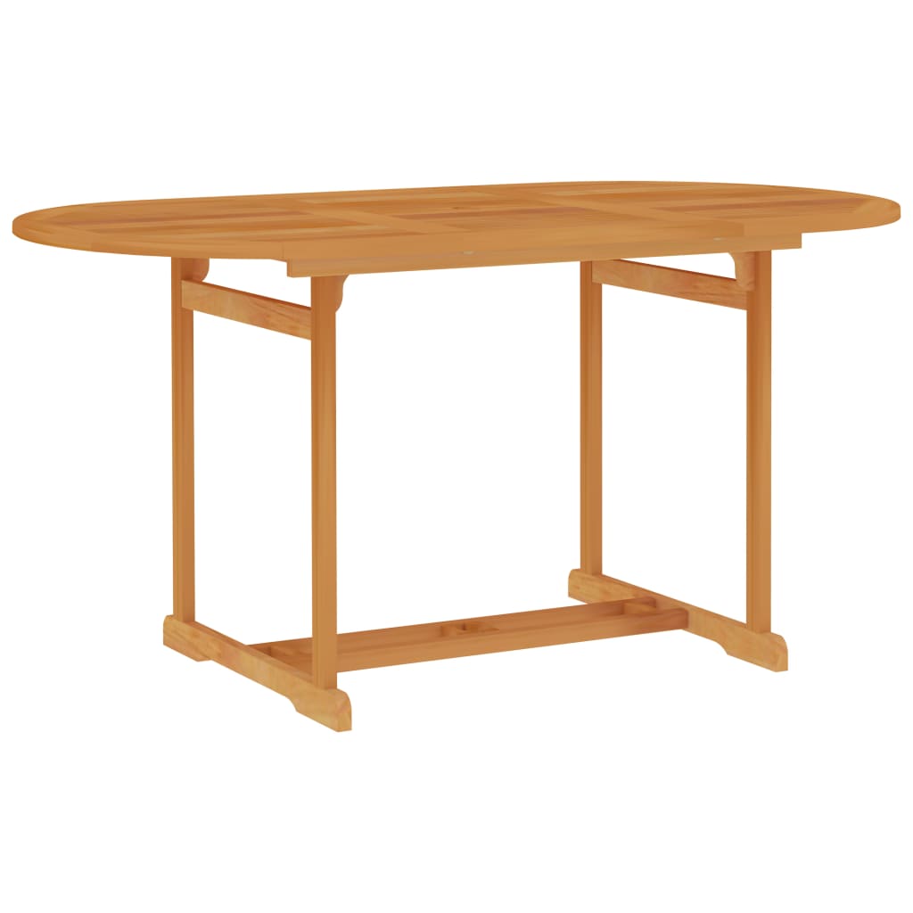 vidaXL Patio Table 59.1"x35.4"x29.5" Solid Teak Wood