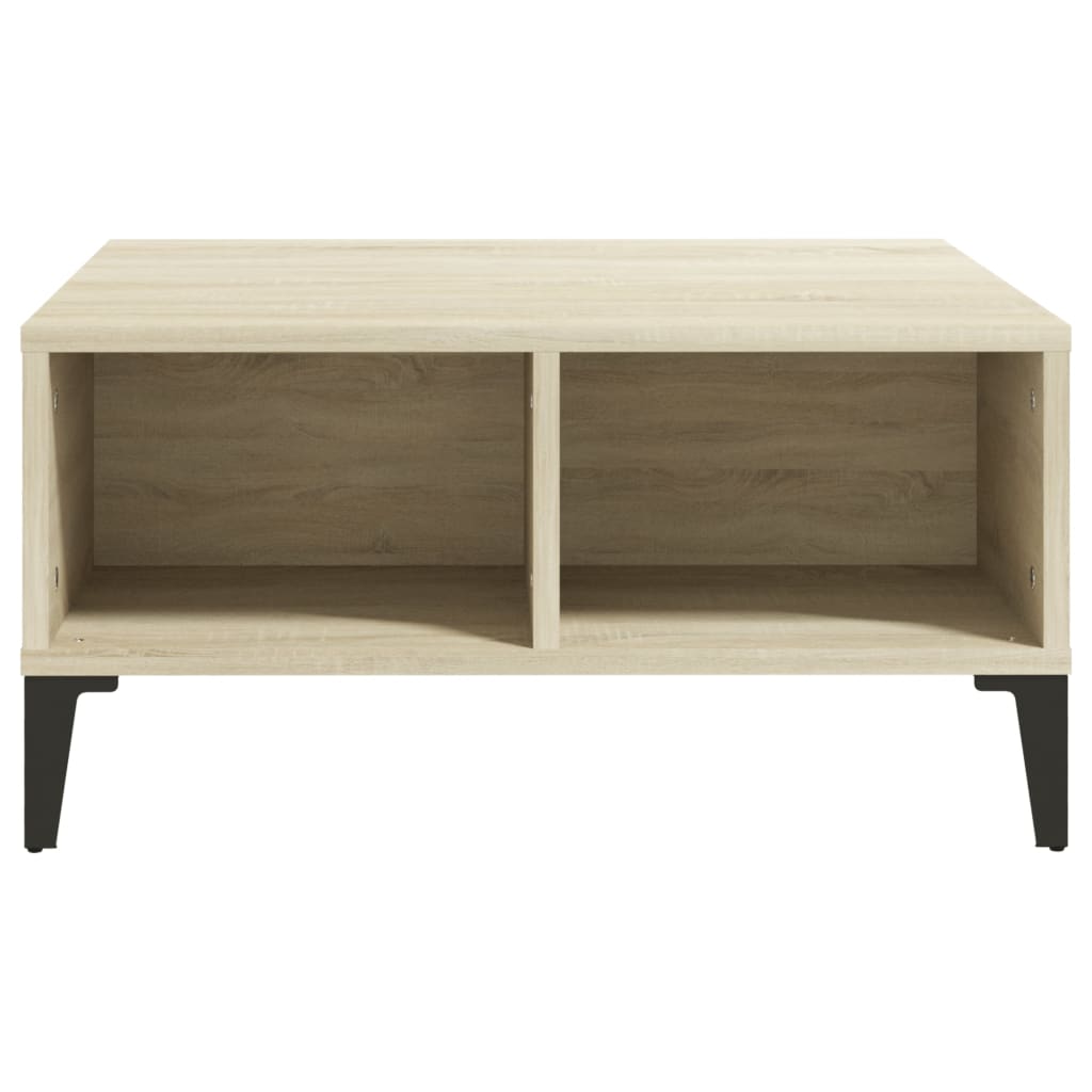 vidaXL Coffee Table Sonoma Oak 23.6"x23.6"x11.8" Engineered Wood