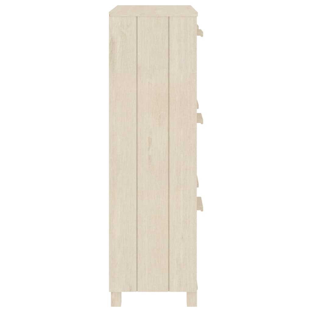 vidaXL Shoe Cabinet Honey Brown 23.4"x13.8"x46.1" Solid Wood Pine