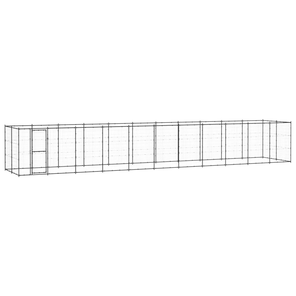 vidaXL Outdoor Dog Kennel Steel 286.5 ft²